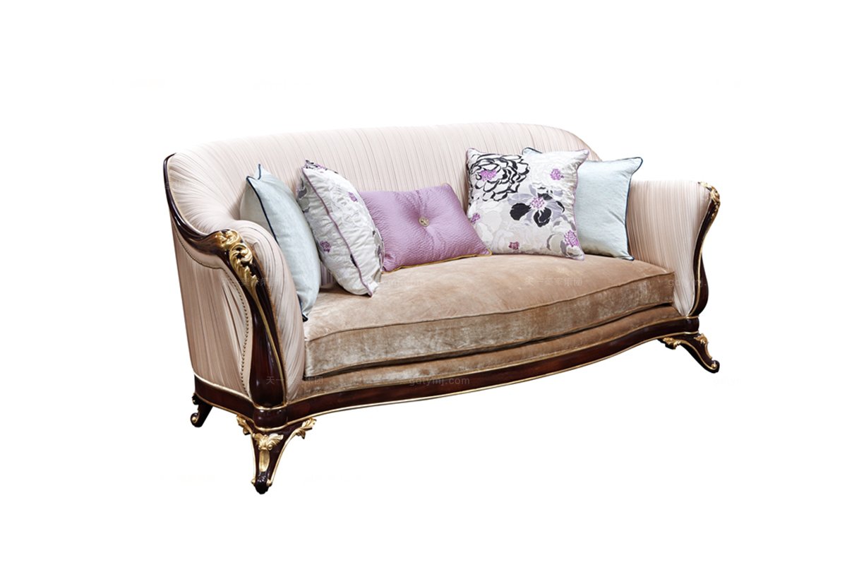 歐式實木布藝沙發